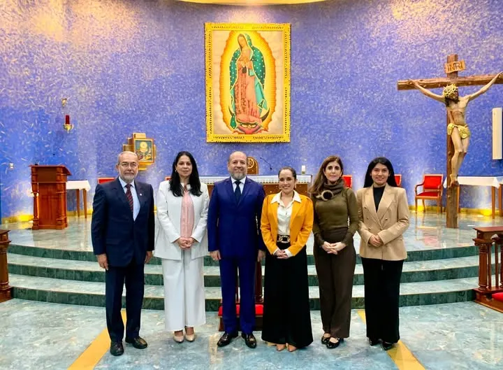 Maestro Iván Torres La Torre y el equipo del IPADEP visitando el Santuario Arquidiocesano de Nuestra Señora de Guadalupe - Arquidiócesis Metropolitana de Trujillo.