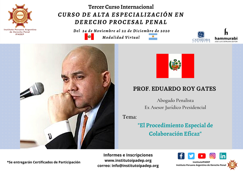 Afiche del profesor Eduardo Roy Gates