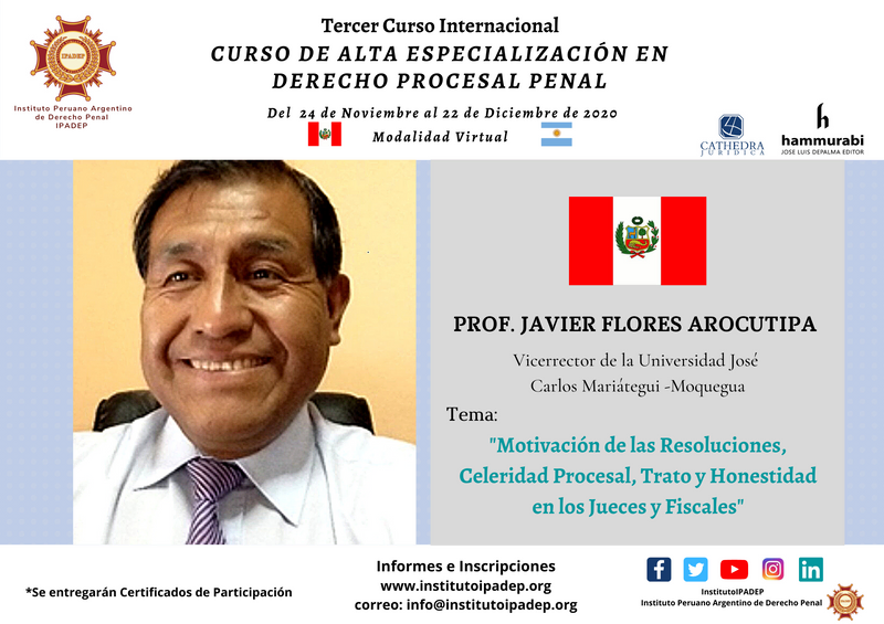 Afiche del profesor Javier Flores Arocutipa