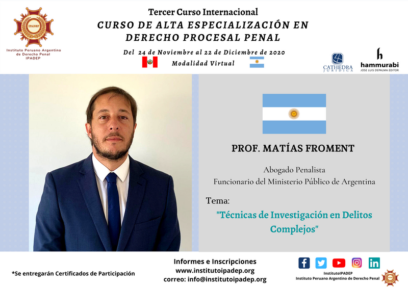 Afiche del profesor Matías Froment