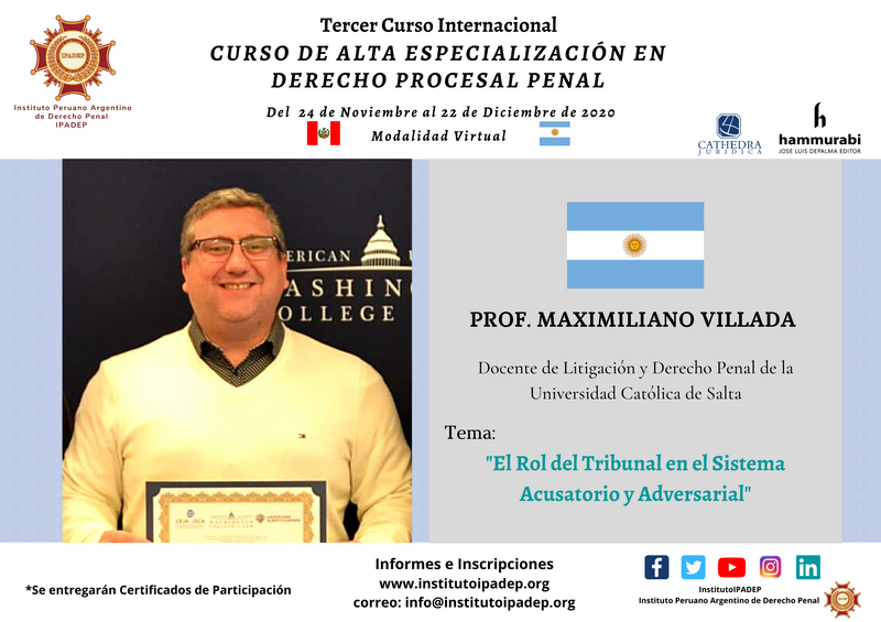 Afiche del profesor Maximiliano Villada