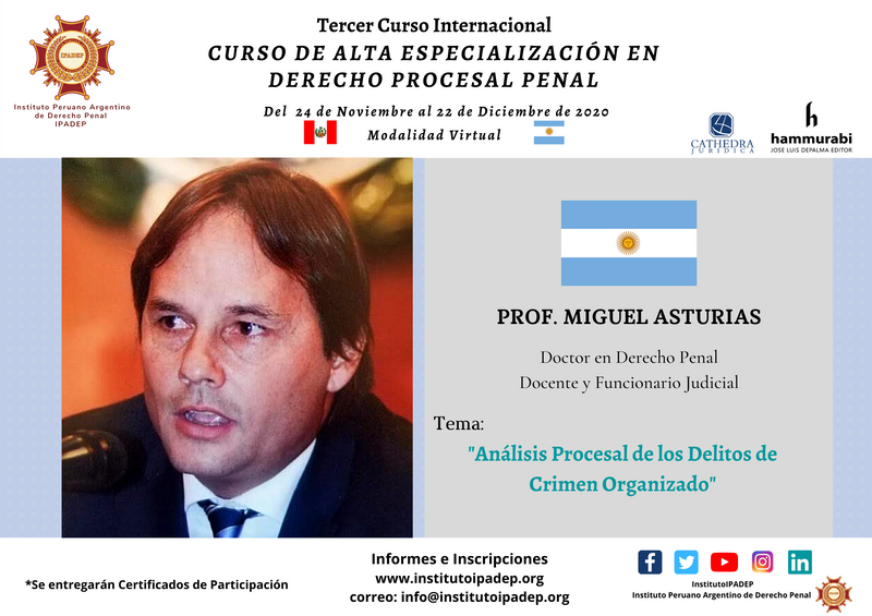 Afiche del profesor Miguel Asturias